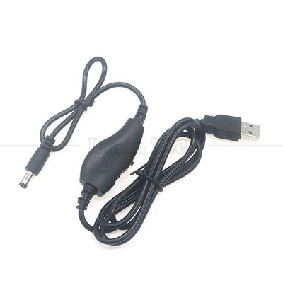 5V USB to DC 5.5x2.1mm 12V Output Brightness Control Adjustable Dimmer on off Switch Cable for LED Light Lamp Fan