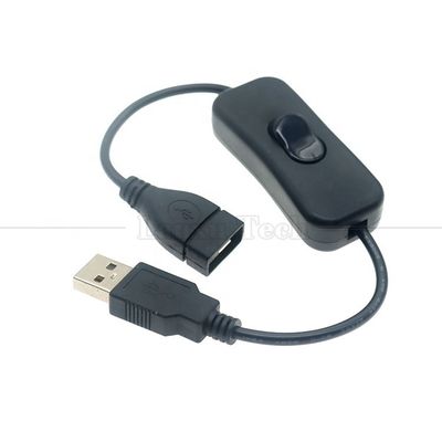 High Quality Male to Female USB Power ON OFF Switch Extension Charger Cable for Led Strip Lamp