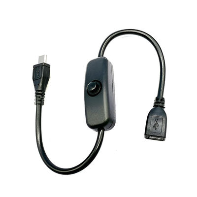USB Micro B Male to Female Extension on off Push Button 501 Switch Cable