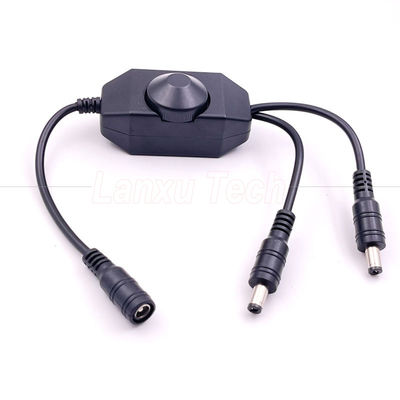 12v 1 Female to Splitter 2 Male DC Power on off Rotation Switch Controller LED Dimmer for Lamp