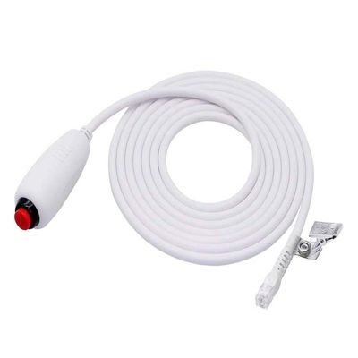 Custom RJ11 6Pin 4Core Single Button Hand Grip Nurse Call Cable with Clip for Nurse Station Nurse Call Station