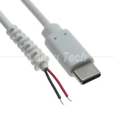 Customization USB Type C Male Female to Bare Wire Pigtail End Charger Cable with Strain Relief