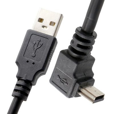 OEM Right Left UP DOWN 90 Degree Angle MINI USB Cable for PS3 Controller MP3 Camera