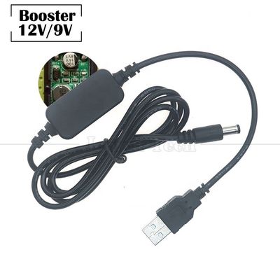 High Power USB to DC 5.5x2.1mm Jack 12V 9V Output Booster Converter Adapter Cable for Wifi Router Modem Led Strip GPS