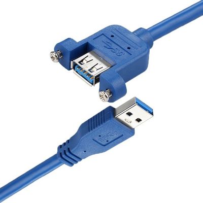 High Speed Data 5Gbps USB 3.0 Type A Male to Female Panel Mount USB 3.0 Extension Cable