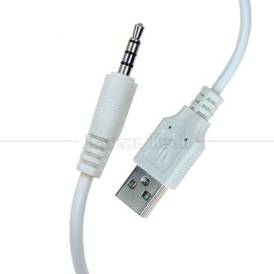 OEM Data Charging USB A Male to 4 Poles TRRS 3.5mm Aux Audio DC Jack Charger Cable for Speaker Headphone
