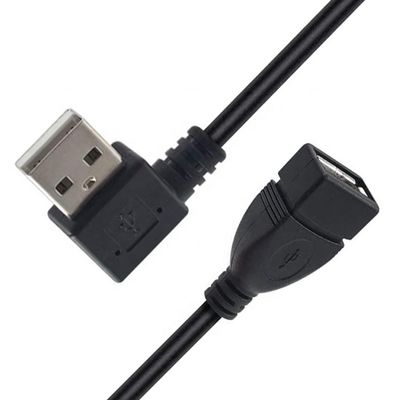 0.3M 1M 2M 3M  90 Degree Right Left Angle Male to Female USB 2.0 Type A Extension Cable