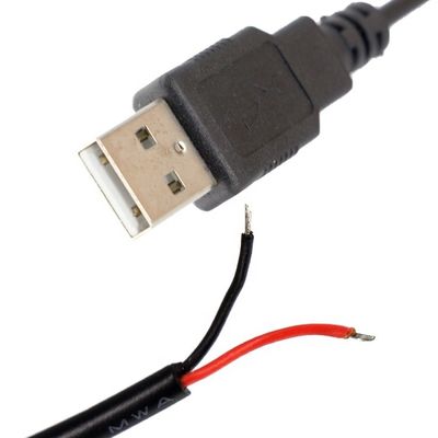 OEM USB 2.0 A Male To Open Stripped  Soldering Tinned  Bare 2 Wire End Pigtail Power Charging Cable