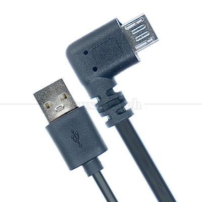 0.5M 1M 2M  Data Charging Right Angle Micro to USB Charger Cable for Phone Tablet GPS