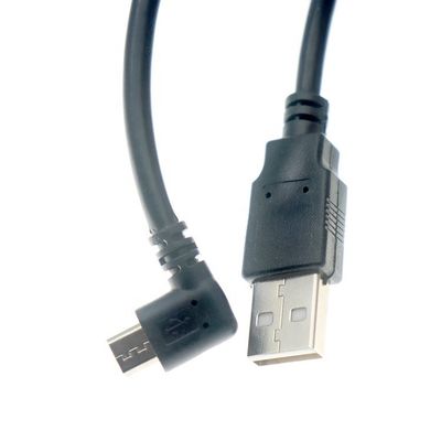 Customized 1m 2m 3m 5m 90 Degree Left Angle Micro B 5p to USB A Male Cable