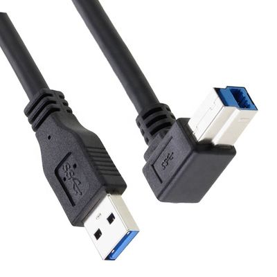 High Speed 5Gbps 90 Degree Right Angle USB 3.0  A Male to USB B Type Printer Cable