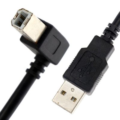 Custom 1M 1.5M 3M 90 Degree Right Angle USB 2.0 Printer Head Power Extension Cable for Epson HP