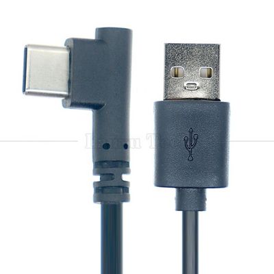 High Quality 90 Degree Right Angle USB to Type C  Data Charger Cable for Phone Tablet Camera