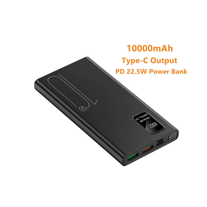 Outdoor Portable 10000mah PowerBank LED Display PD QC3.0 22.5W Fast Charge Slim Power Banks 10000mAh USB-C Charger for iphone 15 0