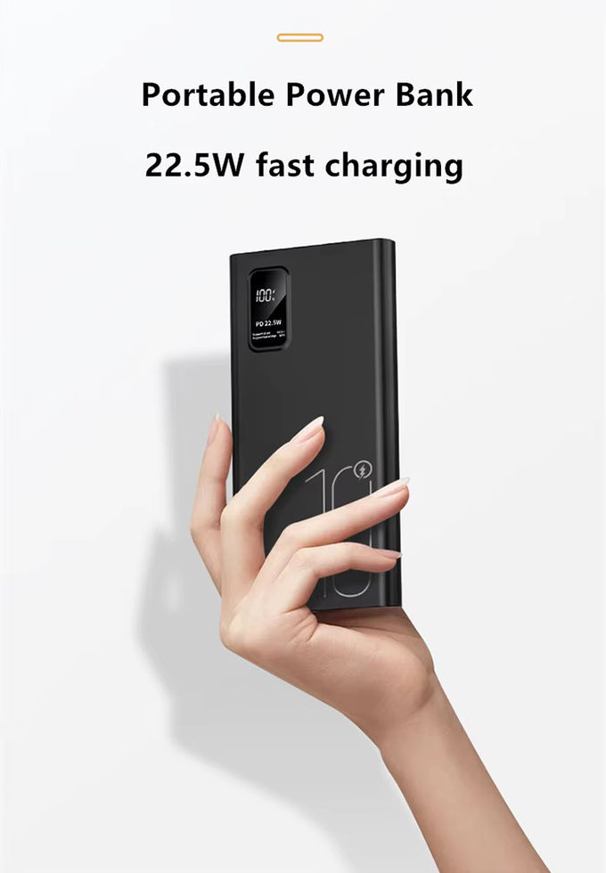 Outdoor Portable 10000mah PowerBank LED Display PD QC3.0 22.5W Fast Charge Slim Power Banks 10000mAh USB-C Charger for iphone 15 2