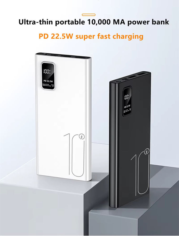 Outdoor Portable 10000mah PowerBank LED Display PD QC3.0 22.5W Fast Charge Slim Power Banks 10000mAh USB-C Charger for iphone 15 1