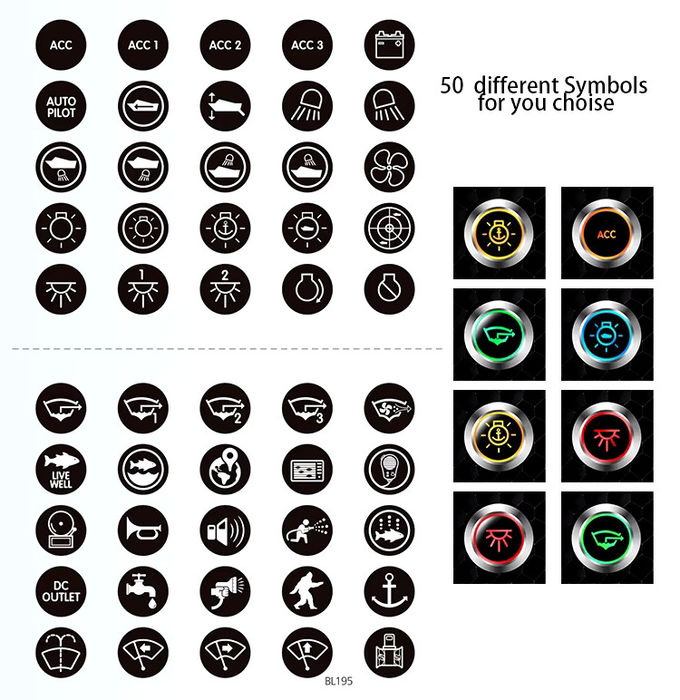 12mm 16mm 19mm 22mm 25mm 28mm 30mm 40mm Push Button Switch Latching Momentary Illuminated Waterproof Button Switch 2