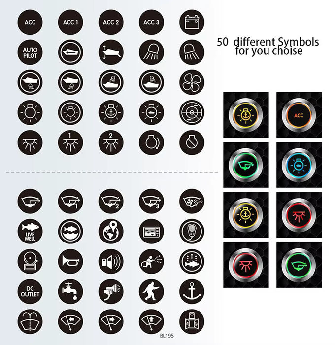 12mm 16mm 19mm 22mm 25mm 28mm 30mm 40mm Push Button Switch Latching Momentary Illuminated Waterproof Button Switch 1